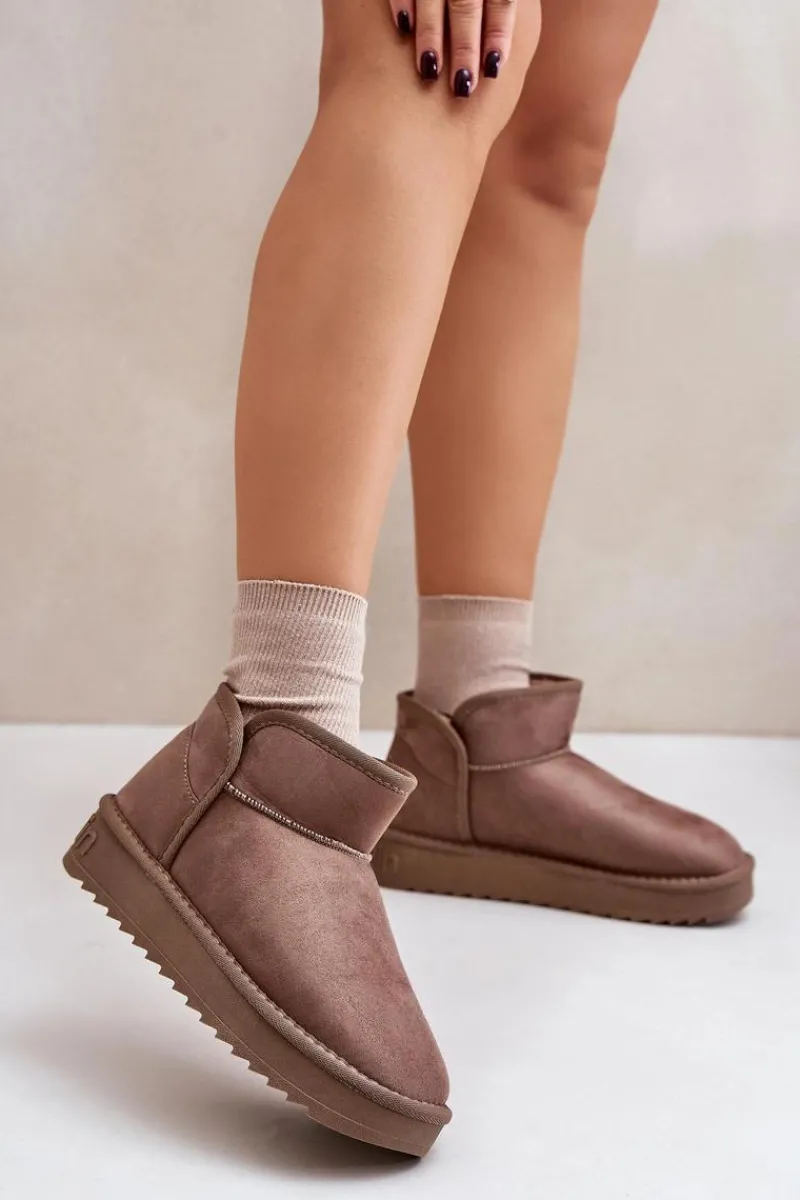 Clearance Śniegowce Na Platformie Damskie DFSH370010 Taupe Damskie Śniegowce Damskie