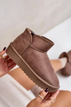 Clearance Śniegowce Na Platformie Damskie DFSH370010 Taupe Damskie Śniegowce Damskie