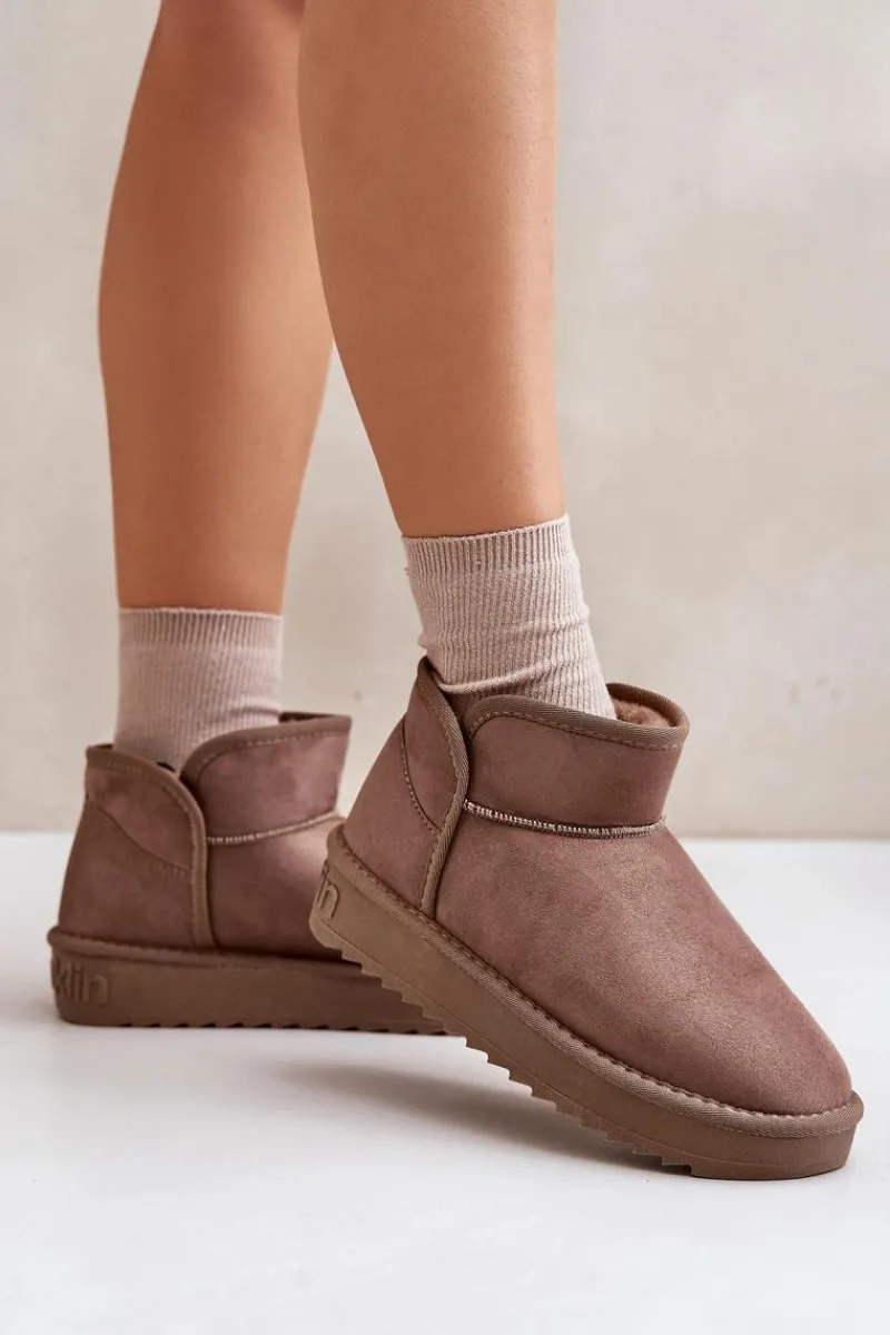 Clearance Śniegowce Na Platformie Damskie DFSH370010 Taupe Damskie Śniegowce Damskie