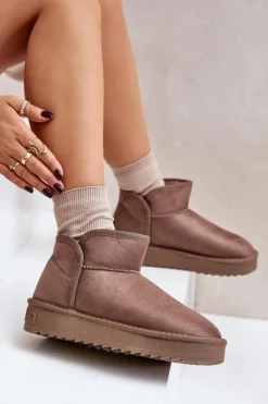 Clearance Śniegowce Na Platformie Damskie DFSH370010 Taupe Damskie Śniegowce Damskie