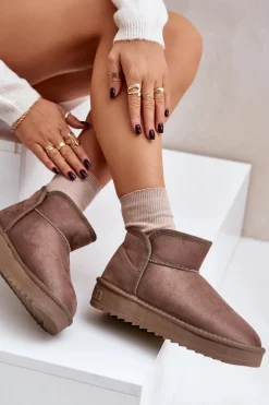 Clearance Śniegowce Na Platformie Damskie DFSH370010 Taupe Damskie Śniegowce Damskie