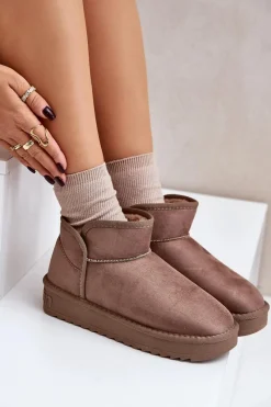 Clearance Śniegowce Na Platformie Damskie DFSH370010 Taupe Damskie Śniegowce Damskie