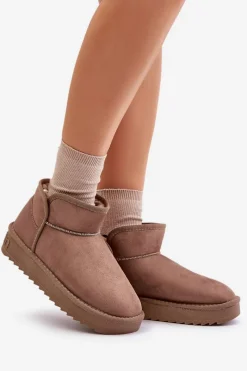 Clearance Śniegowce Na Platformie Damskie DFSH370010 Taupe Damskie Śniegowce Damskie