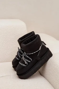 Clearance Śniegowce Na Platformie DFSH371015 Czarne Damskie Śniegowce Damskie