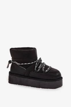 Clearance Śniegowce Na Platformie DFSH371015 Czarne Damskie Śniegowce Damskie