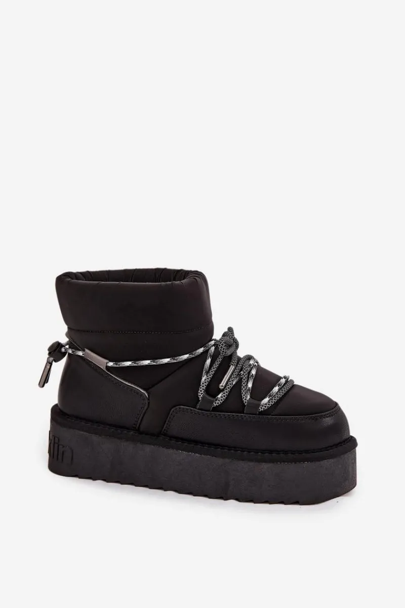 Clearance Śniegowce Na Platformie DFSH371015 Czarne Damskie Śniegowce Damskie