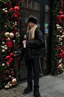 Sale D.Franklin Śniegowce Na Platformie Wegańskie DFSH370004 Czarne Czarny