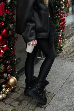 Sale D.Franklin Śniegowce Na Platformie Wegańskie DFSH370004 Czarne Czarny