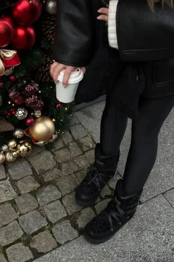 Sale D.Franklin Śniegowce Na Platformie Wegańskie DFSH370004 Czarne Czarny