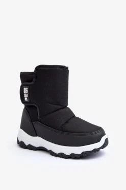 Big Star Shoes Śniegowce Ocieplane Na Rzep Dziecięce Czarne Big Star MM374119