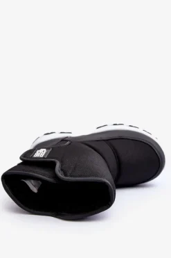 Big Star Shoes Śniegowce Ocieplane Na Rzep Dziecięce Czarne Big Star MM374119