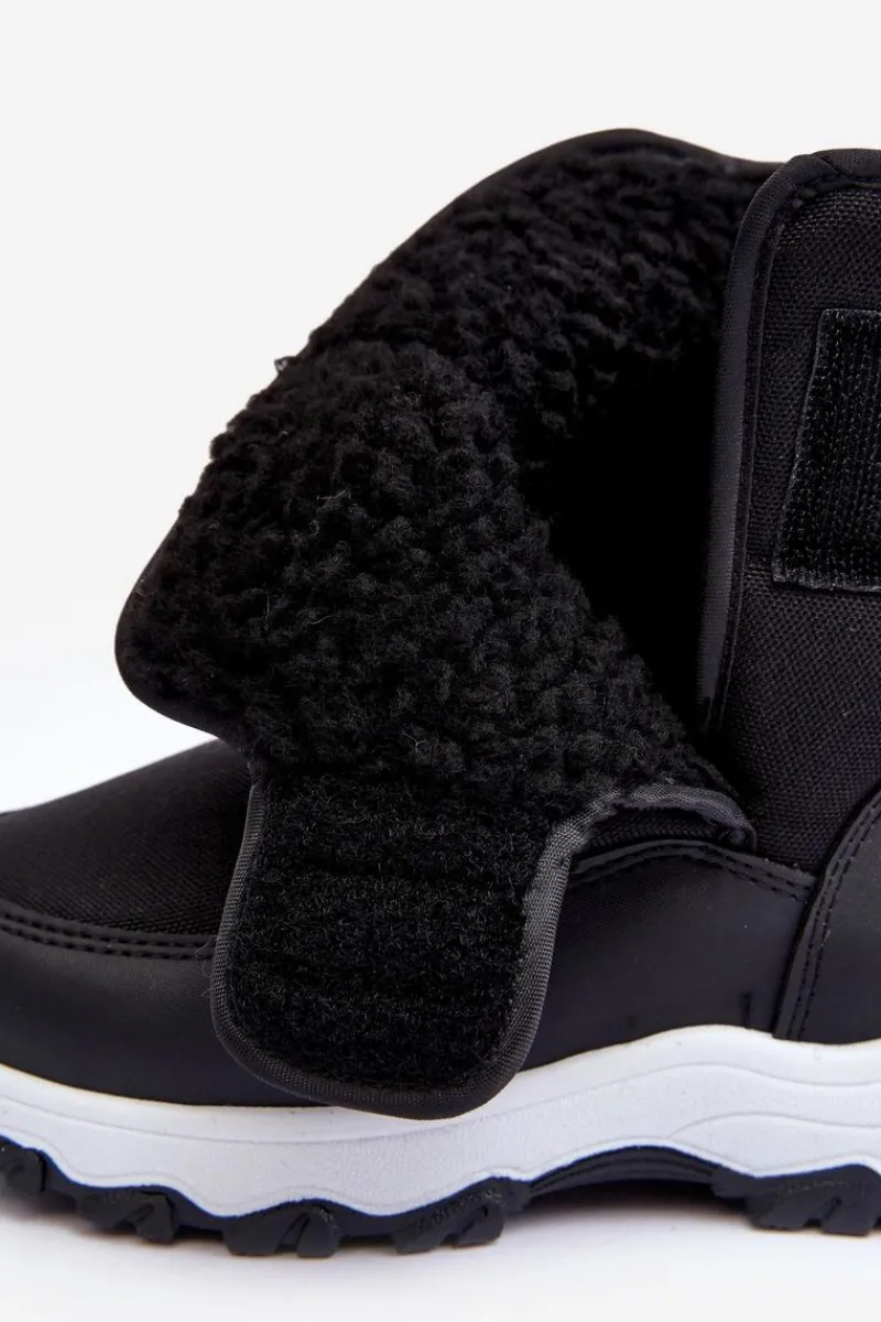 Big Star Shoes Śniegowce Ocieplane Na Rzep Dziecięce Czarne Big Star MM374119