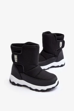 Big Star Shoes Śniegowce Ocieplane Na Rzep Dziecięce Czarne Big Star MM374119