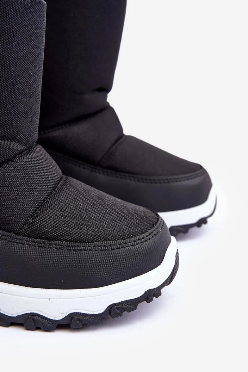 Big Star Shoes Śniegowce Ocieplane Na Rzep Dziecięce Czarne Big Star MM374119