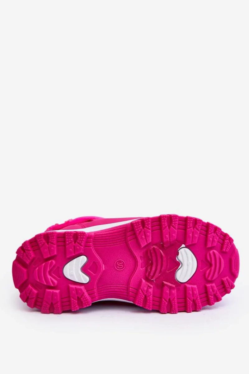 Online Śniegowce Ocieplane Na Rzep Dziecięce Różowe Big Star MM374121 Dzieci Dziewczęce