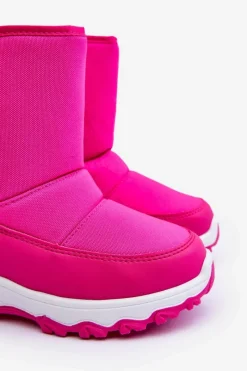 Online Śniegowce Ocieplane Na Rzep Dziecięce Różowe Big Star MM374121 Dzieci Dziewczęce