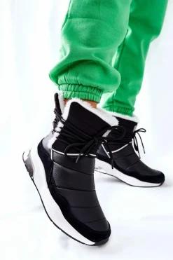 Sale Big Star Shoes Śniegowce Wiązane Big Star II274279 Czarne