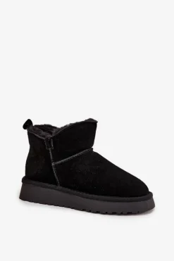 Śniegowce Damskie></noscript>Buty damskie Vinceza Śniegowce Z Naturalnego Zamszu Ocieplane Futerkiem Vinceza 97961 Czarne Czarny