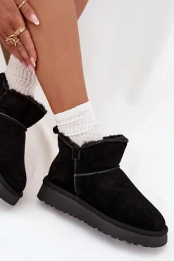 Śniegowce Damskie></noscript>Buty damskie Vinceza Śniegowce Z Naturalnego Zamszu Ocieplane Futerkiem Vinceza 97961 Czarne Czarny