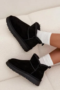 Śniegowce Damskie></noscript>Buty damskie Vinceza Śniegowce Z Naturalnego Zamszu Ocieplane Futerkiem Vinceza 97961 Czarne Czarny