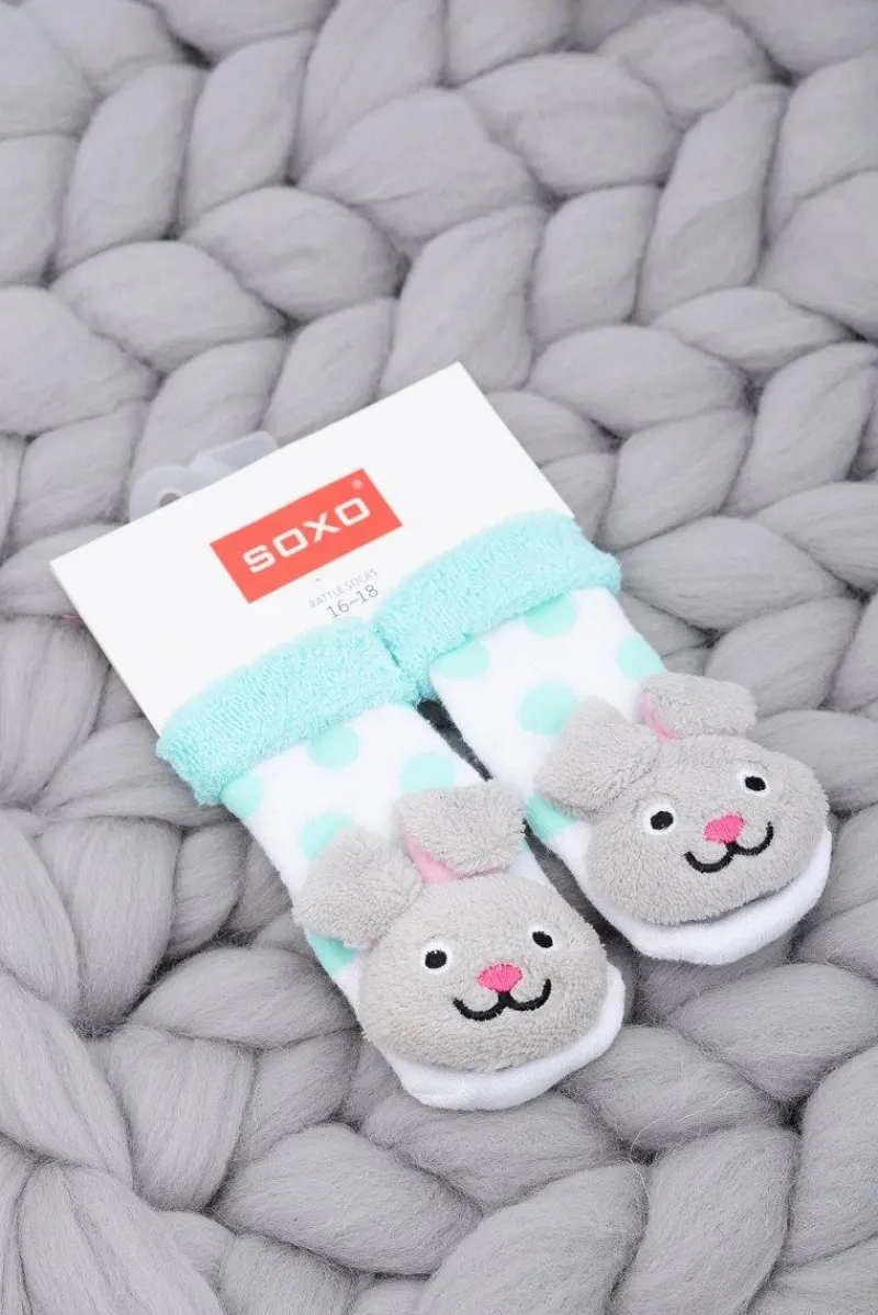 Skarpetki|Skarpetki>Boto Niemowlęce Skarpetki z Grzechotką Króliczek Soxo