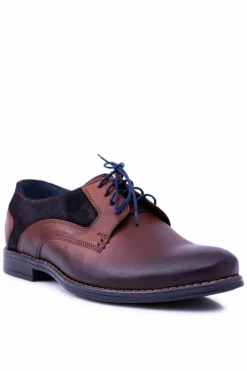 Półbuty Casual>Boto Nikopol Brązowe Skórzane Męskie Półbuty Zinedine