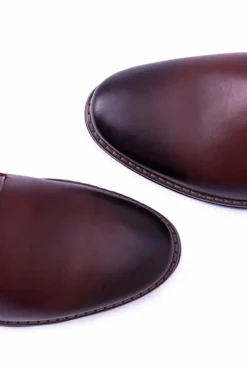 Półbuty Casual></noscript>Boto Nikopol Brązowe Skórzane Męskie Półbuty Zinedine