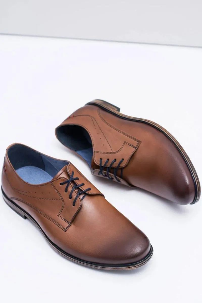 Best Boto Nikopol Brązowe Skórzane Męskie Półbuty James