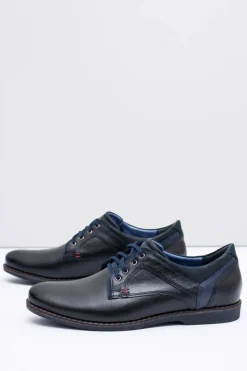 Półbuty Casual></noscript>Boto Nikopol Czarne Skórzane Męskie Półbuty Casual Jericho