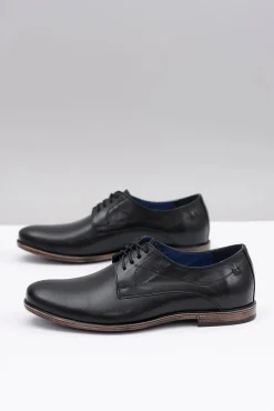 Półbuty Casual></noscript>Boto Nikopol Czarne Skórzane Męskie Półbuty James