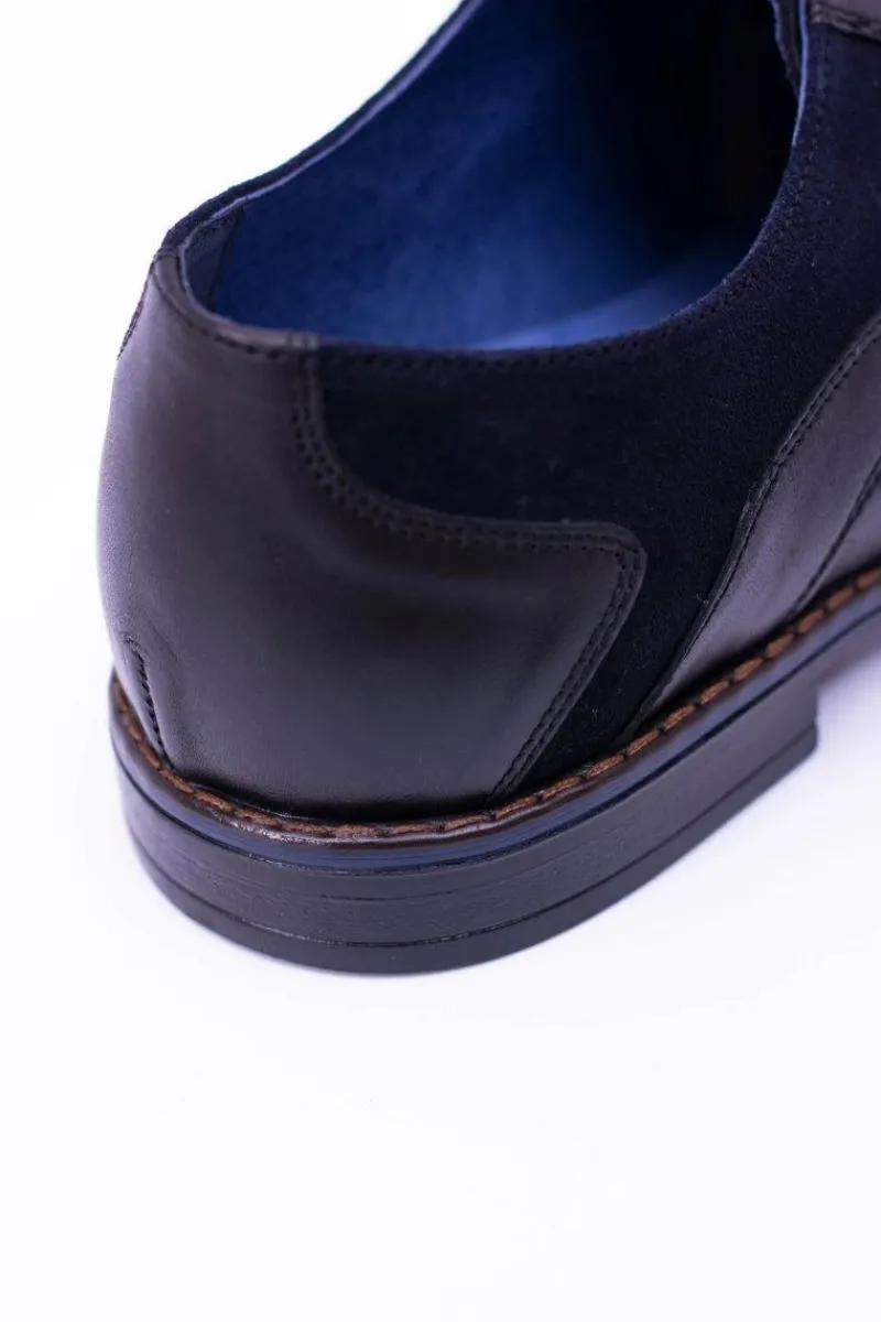 Online Nikopol Czarne Skórzane Męskie Półbuty Zinedine Męskie Półbuty Casual