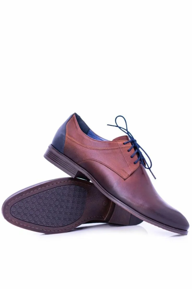 Półbuty Eleganckie>Boto Nikopol Męskie Brązowe Skórzane Półbuty Buty Traditional