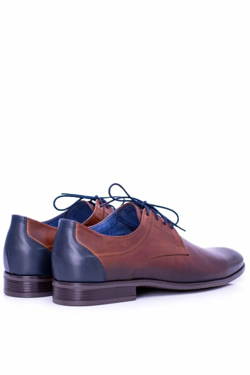 Półbuty Eleganckie>Boto Nikopol Męskie Brązowe Skórzane Półbuty Buty Traditional