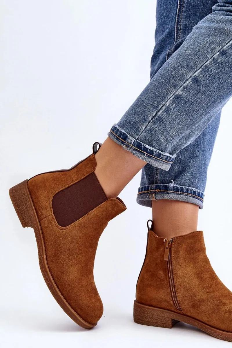 Sale Boto Niskie Botki Sztyblety Damskie Camel Sawarra