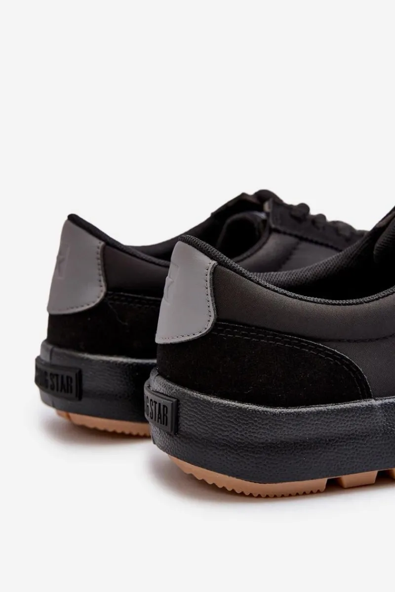 Sale Niskie Buty Sportowem Męskie Big Star NN174118 Czarne Męskie Obuwie Sportowe Męskie