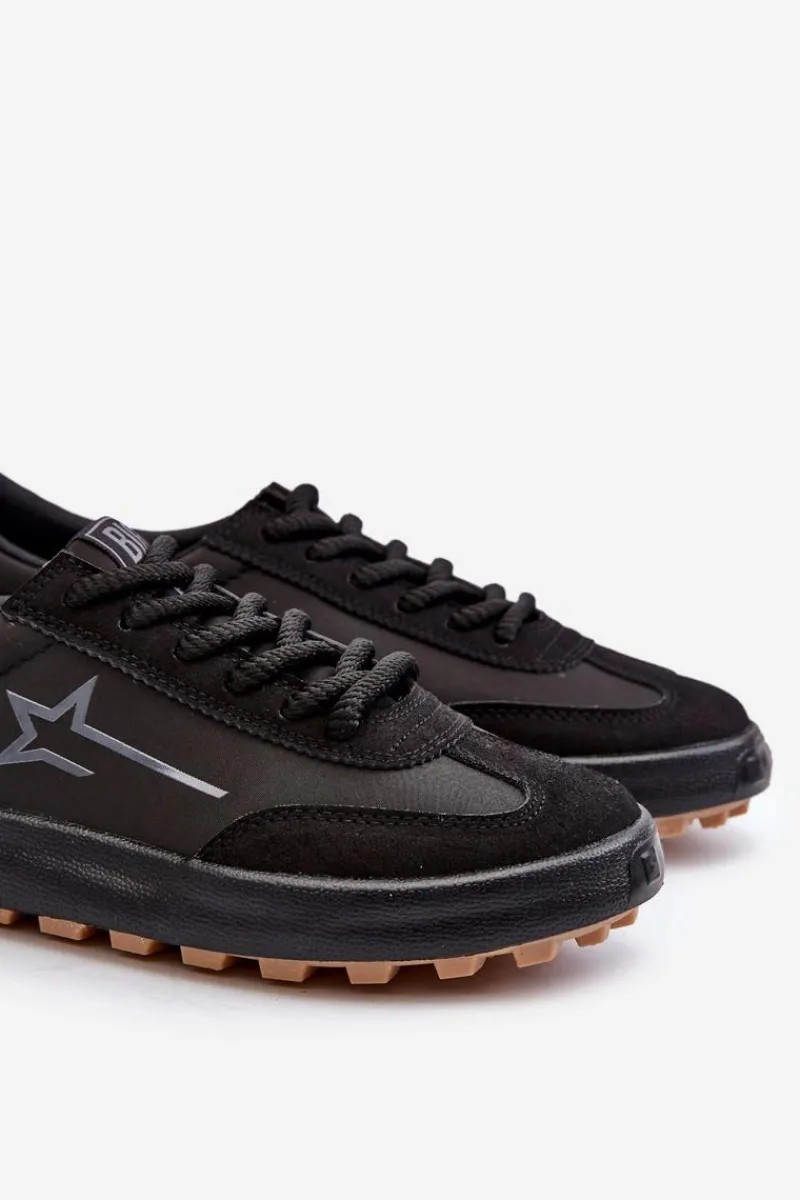 Sale Niskie Buty Sportowem Męskie Big Star NN174118 Czarne Męskie Obuwie Sportowe Męskie