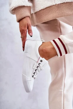 Trampki Damskie Big Star|Trampki Damskie Niskie></noscript>Big Star Shoes Niskie Damskie Materiałowe Trampki Big Star KK274003 Białe