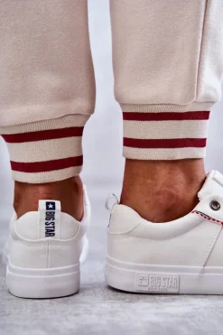 Trampki Damskie Big Star|Trampki Damskie Niskie></noscript>Big Star Shoes Niskie Damskie Materiałowe Trampki Big Star KK274003 Białe