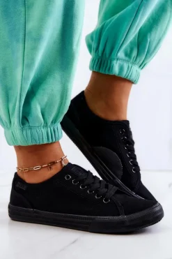 Trampki Damskie Big Star|Trampki Damskie Niskie></noscript>Big Star Shoes Niskie Damskie Tenisówki Big Star JJ274066 Czarne