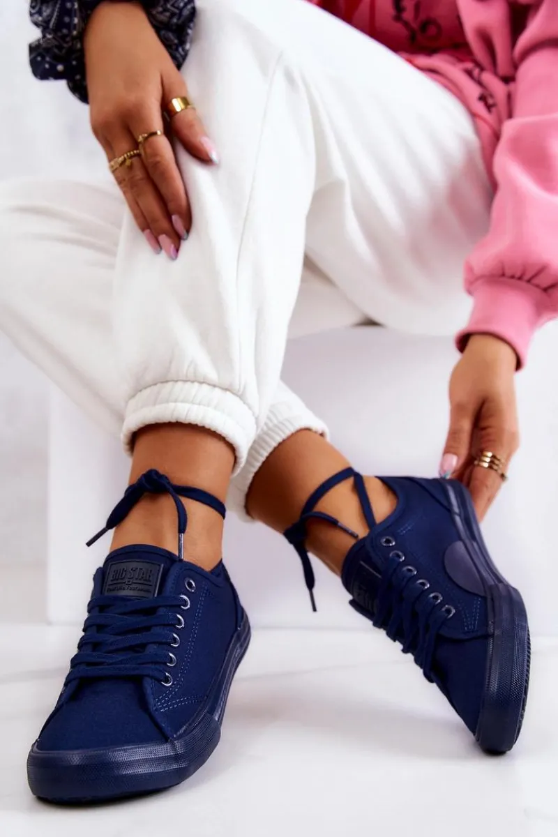 Trampki Damskie Big Star|Trampki Damskie Niskie>Big Star Shoes Niskie Damskie Tenisówki Big Star JJ274067 Granatowe