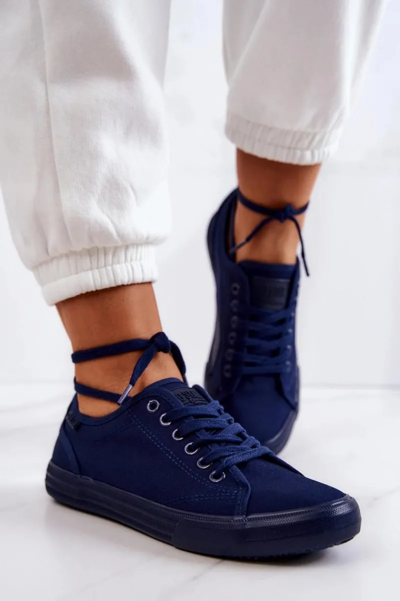 Trampki Damskie Big Star|Trampki Damskie Niskie>Big Star Shoes Niskie Damskie Tenisówki Big Star JJ274067 Granatowe