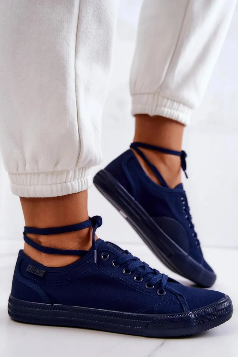 Trampki Damskie Big Star|Trampki Damskie Niskie>Big Star Shoes Niskie Damskie Tenisówki Big Star JJ274067 Granatowe