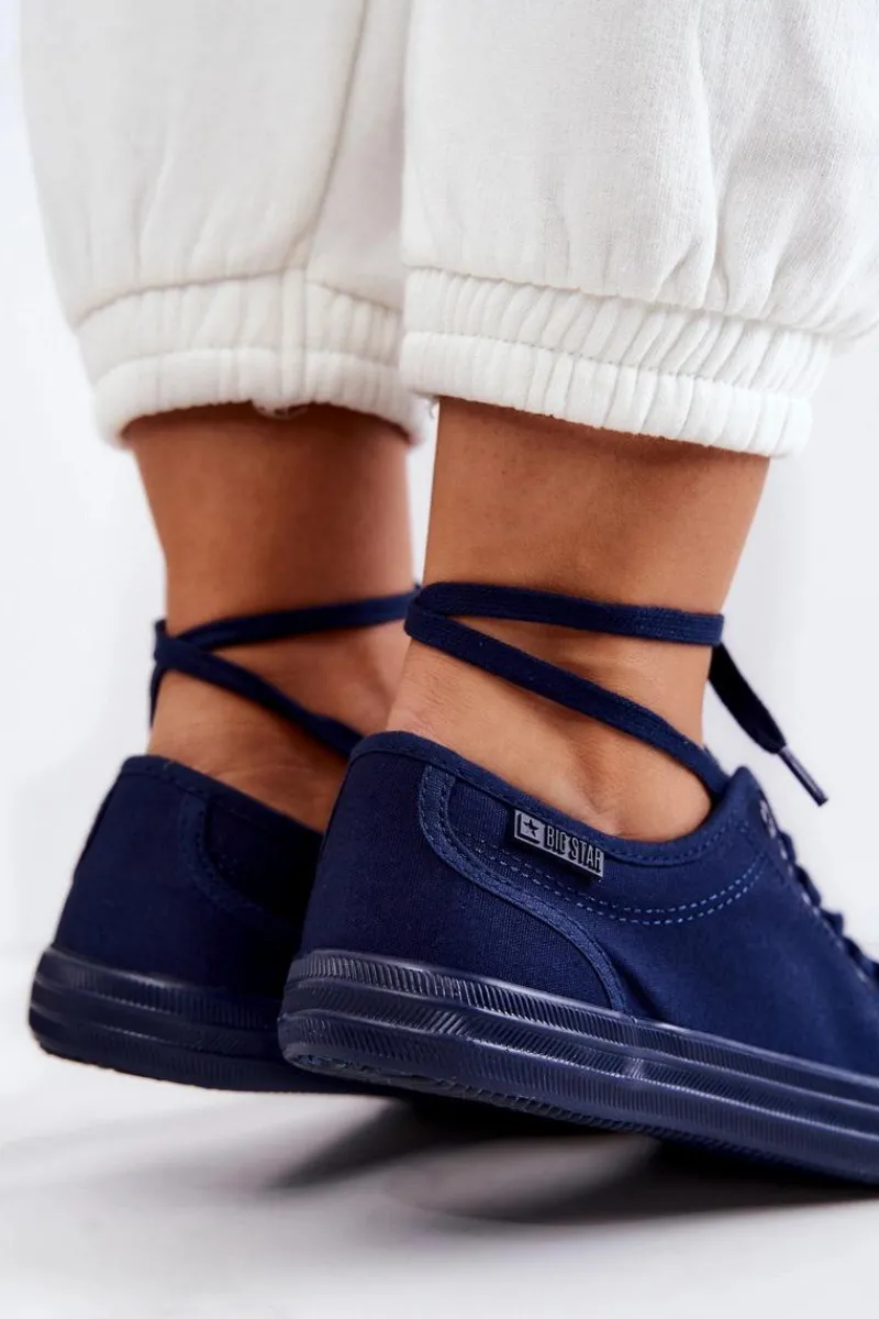 Trampki Damskie Big Star|Trampki Damskie Niskie>Big Star Shoes Niskie Damskie Tenisówki Big Star JJ274067 Granatowe