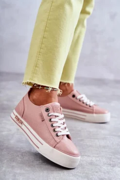 Trampki Damskie Big Star|Trampki Damskie Niskie>Big Star Shoes Niskie Damskie Trampki Big Star KK274016 Różowe