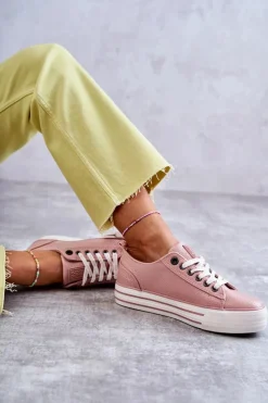 Trampki Damskie Big Star|Trampki Damskie Niskie></noscript>Big Star Shoes Niskie Damskie Trampki Big Star KK274016 Różowe