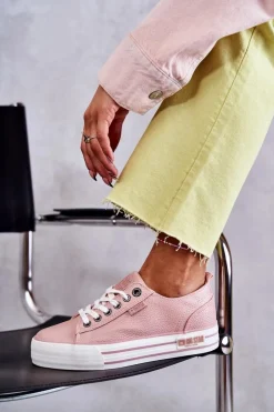 Trampki Damskie Big Star|Trampki Damskie Niskie></noscript>Big Star Shoes Niskie Damskie Trampki Big Star KK274016 Różowe