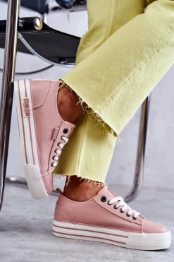 Trampki Damskie Big Star|Trampki Damskie Niskie></noscript>Big Star Shoes Niskie Damskie Trampki Big Star KK274016 Różowe