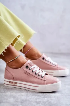 Trampki Damskie Big Star|Trampki Damskie Niskie></noscript>Big Star Shoes Niskie Damskie Trampki Big Star KK274016 Różowe