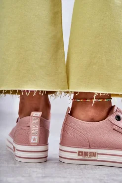 Trampki Damskie Big Star|Trampki Damskie Niskie></noscript>Big Star Shoes Niskie Damskie Trampki Big Star KK274016 Różowe