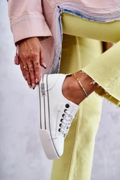 Discount Niskie Damskie Trampki Big Star KK274014 Białe Damskie Trampki Damskie Big Star|Trampki Damskie Niskie